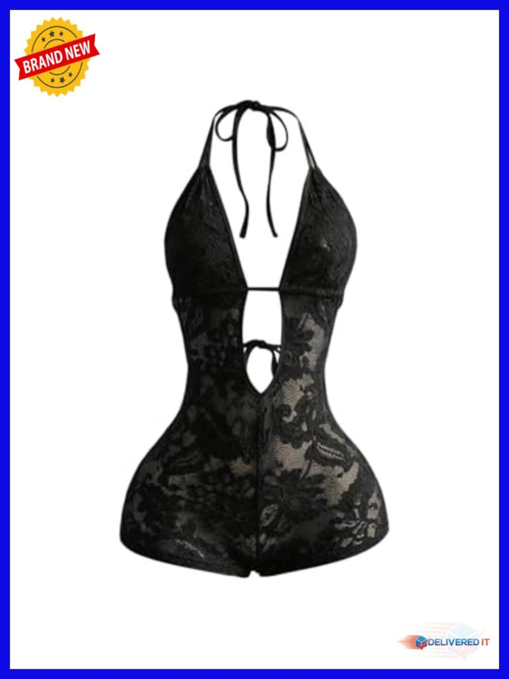 Sheer Lace Deep V Neck Skinny Romper Bodysuit Sexy Shorts Jumpsuit Clubwear